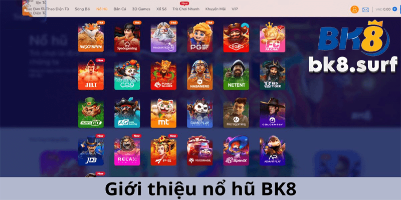 Giới thiệu về game Nổ Hũ BK8